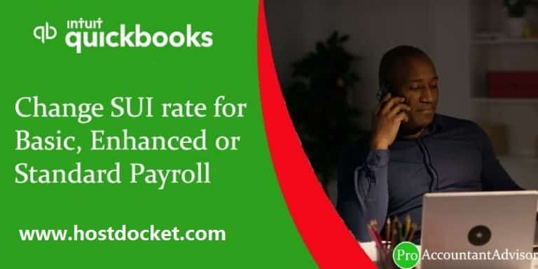 Change SUI rate for Basic, Enhanced or Standard Payroll