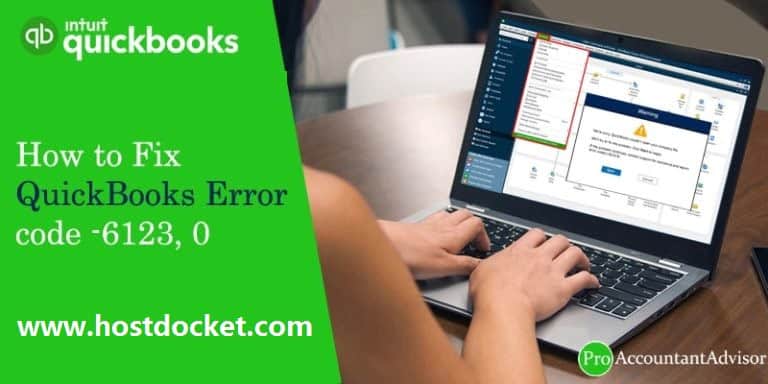 How to Fix QuickBooks Error code-6123, 0