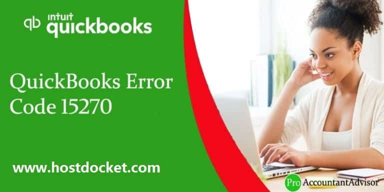 QuickBooks Error Code-15270