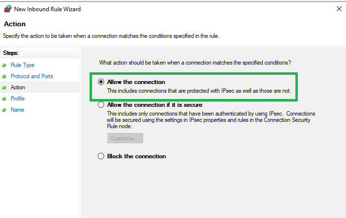 Allow the connection - file doesn't open error