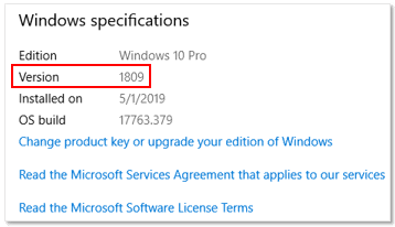 Windows OS information